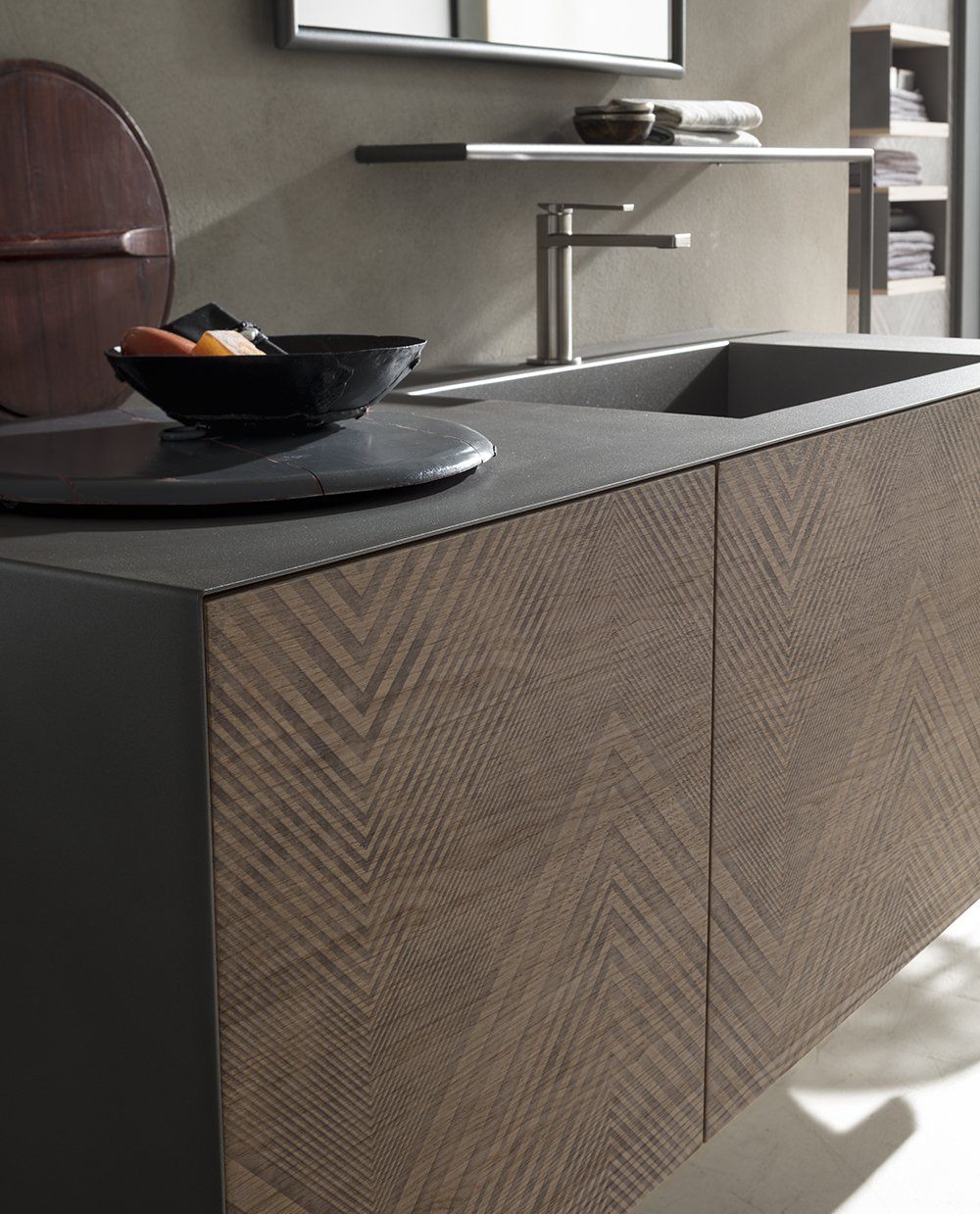 Primo piano antine mobile da bagno personalizzate - Ardeco