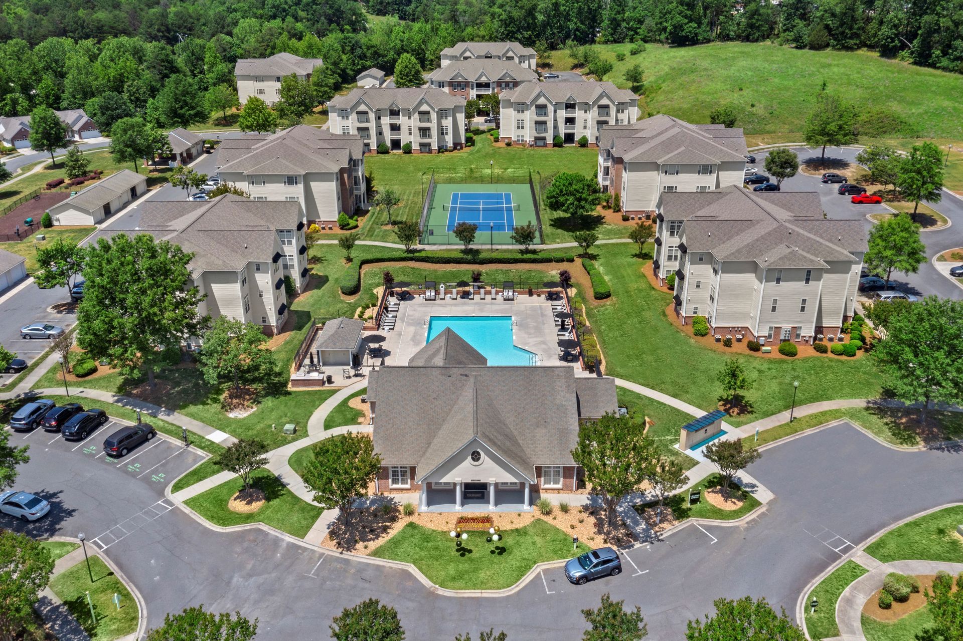 Arial View of Apartment Community | The Bellamy
