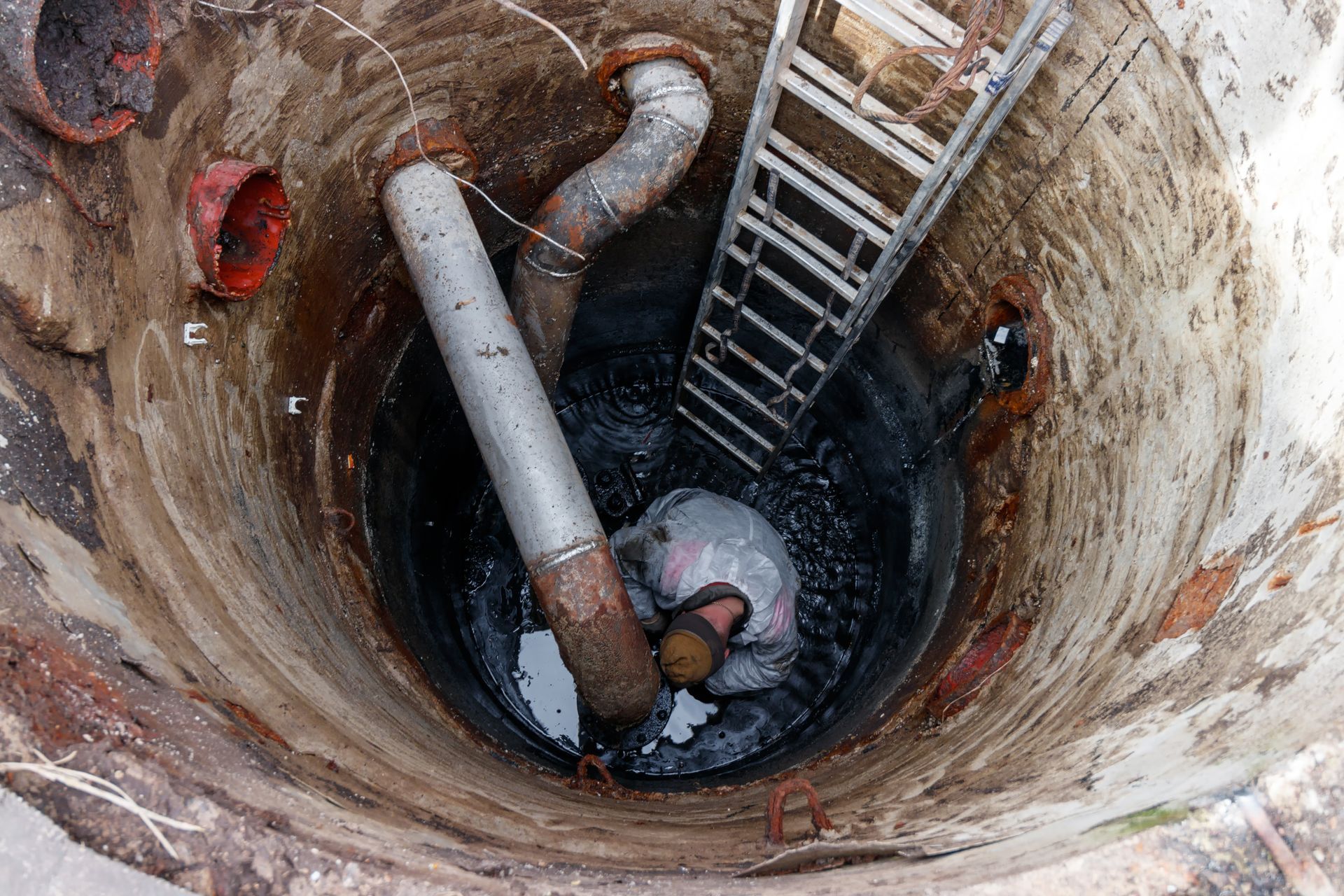 Replacing the fecal pump in the fecal well. Replacing the fecal pump in the fecal well.