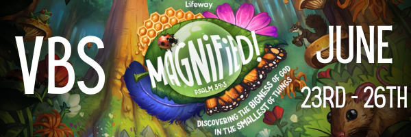 Click the banner to register your child for VBS!