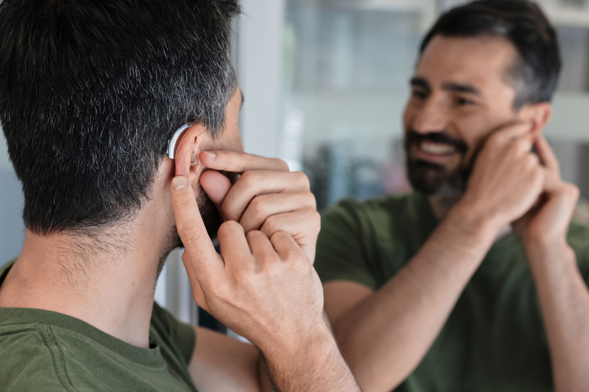 putting hearing aid