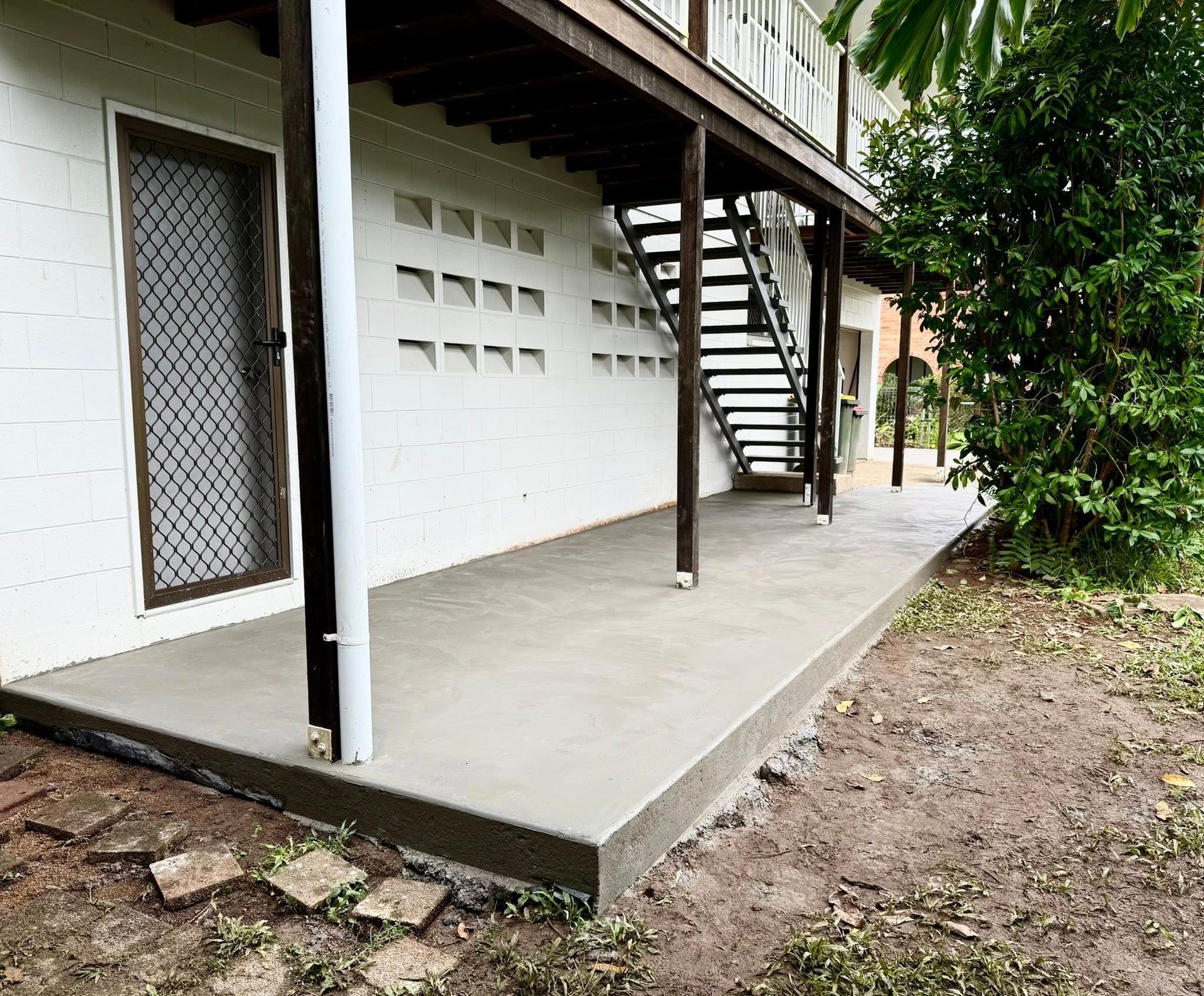 Concrete Patio With Stairs — Value Concreting In Cairns, QLD
