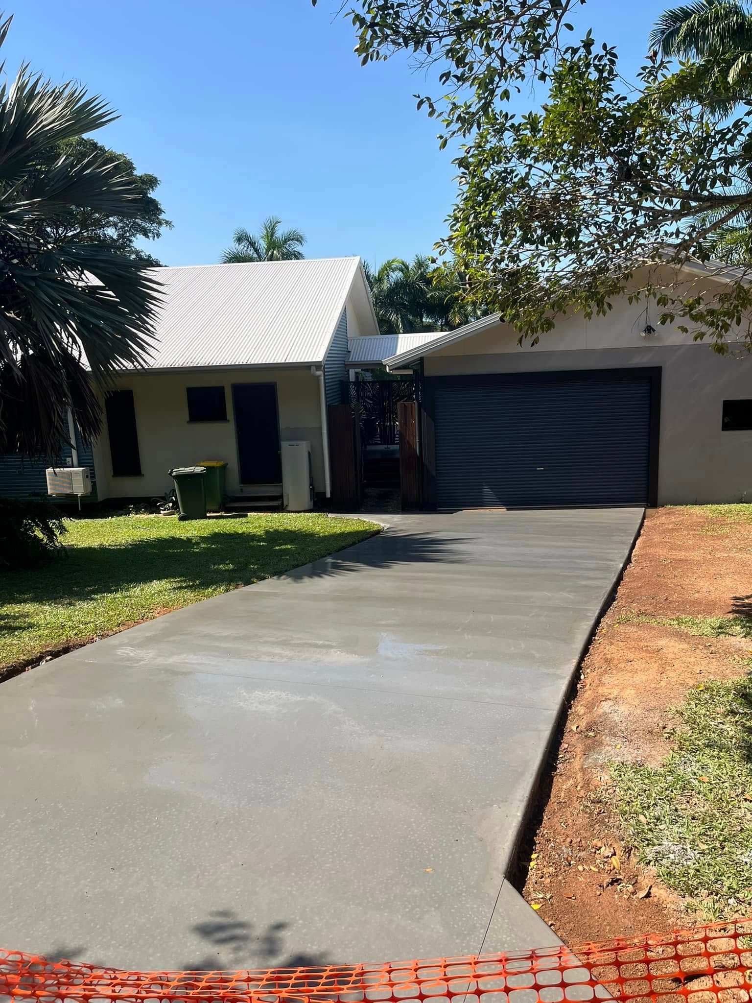 A Driveway Being Built In A Residential Area — Value Concreting In Gordonvale, QLD