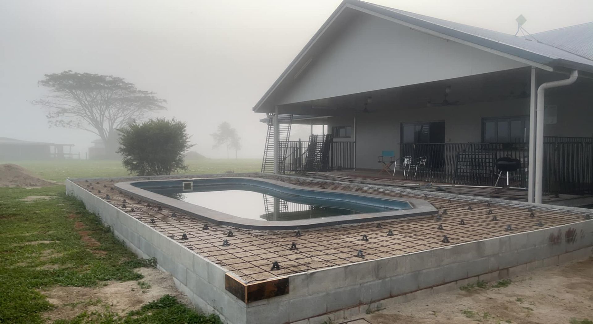 Building Construction For A Pool In A Garden — Value Concreting In Gordonvale, QLD