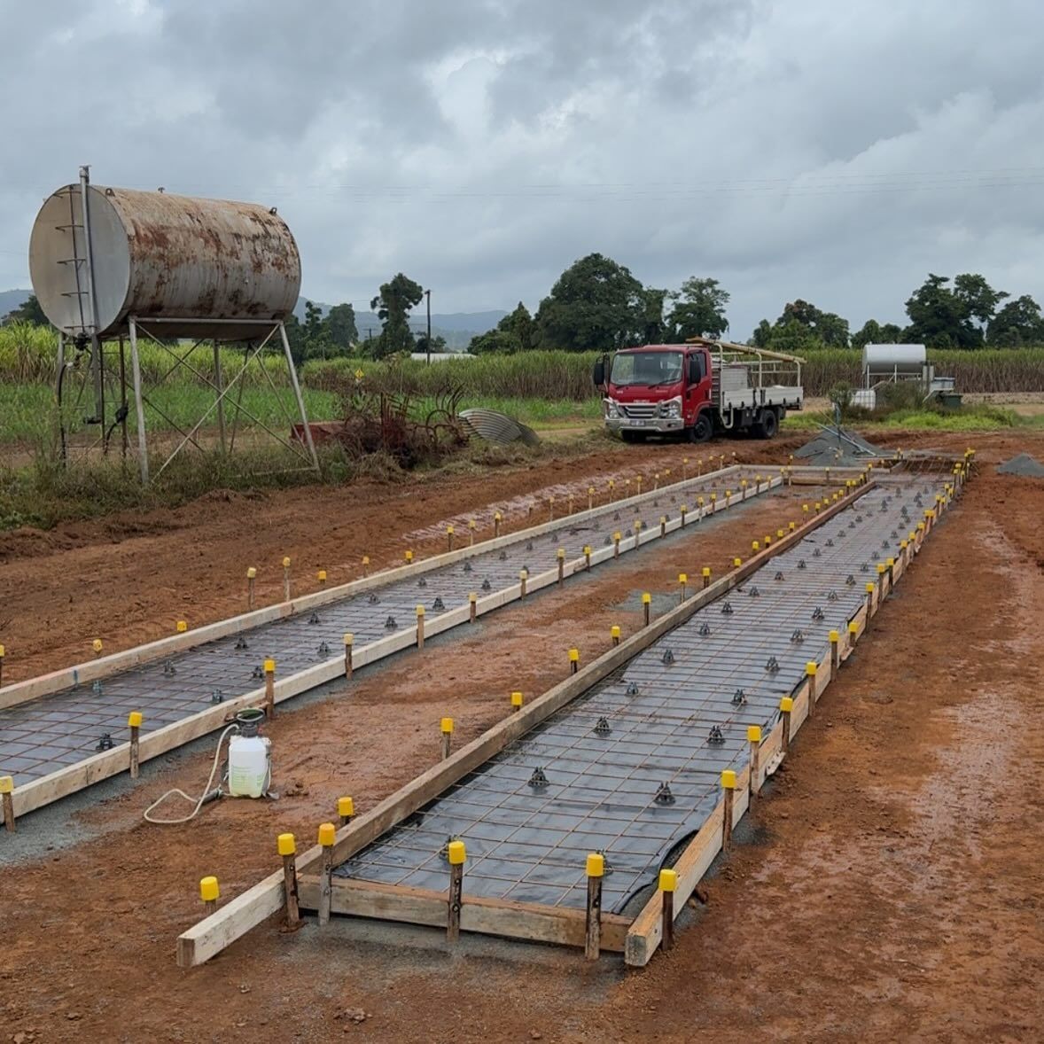 Concrete Forms With Black Fabric — Value Concreting In Innisfail, QLD