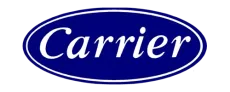A blue and white carrier logo on a white background.