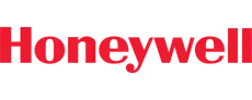The honeywell logo is red and white on a white background.