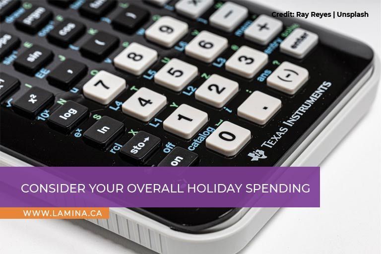 Consider your overall holiday spending