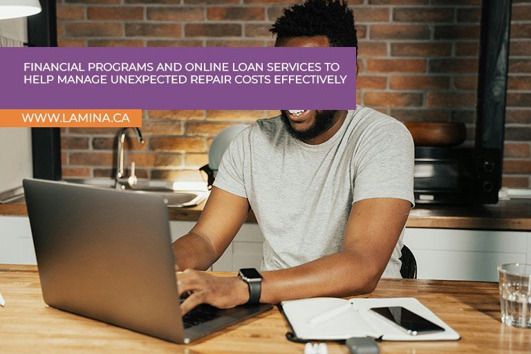 Financial programs and online loan services to help manage unexpected repair costs effectively