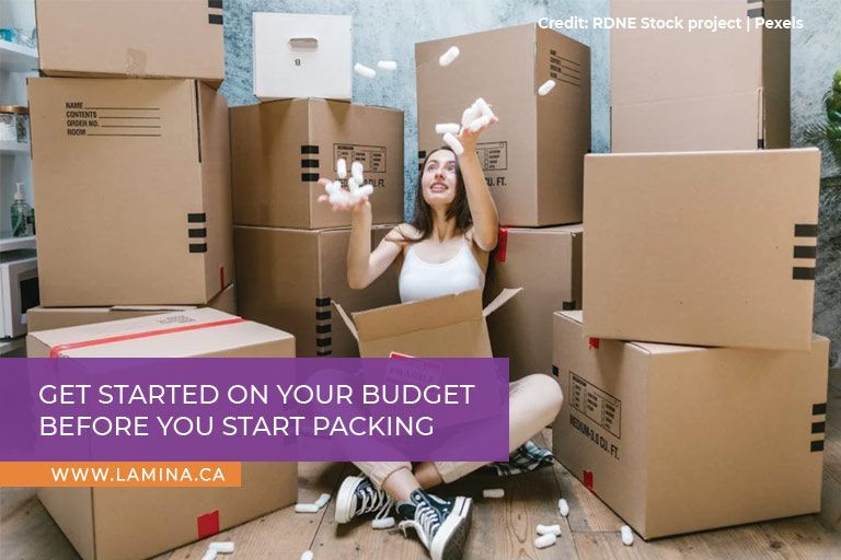 Get started on your budget before you start packing