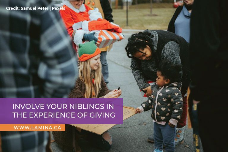 Involve your niblings in the experience of giving