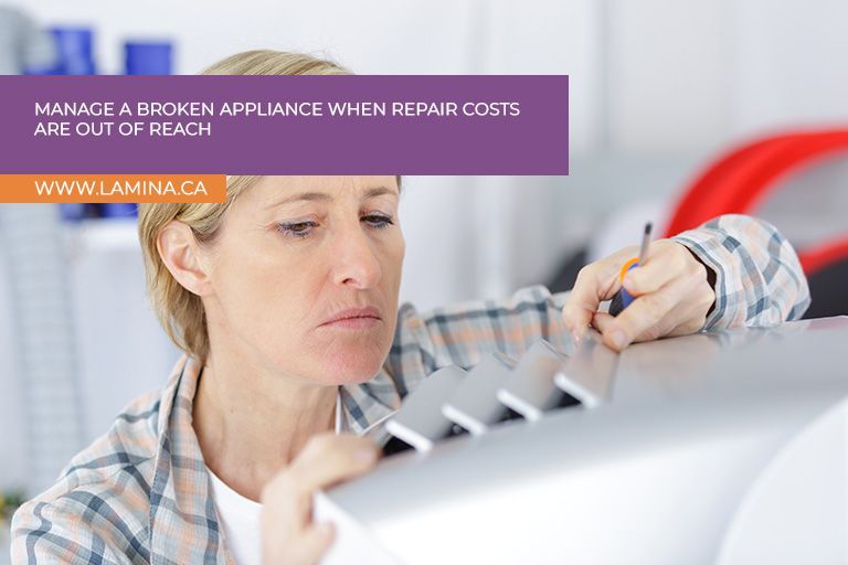 Manage a broken appliance when repair costs are out of reach