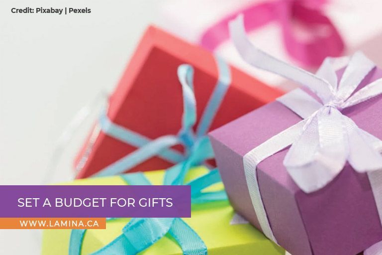 Set a budget for gifts