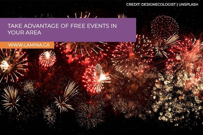 Take advantage of free events in your area