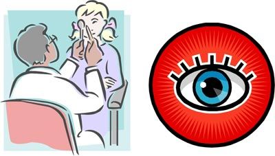 immagine di dottore che visita una bambina