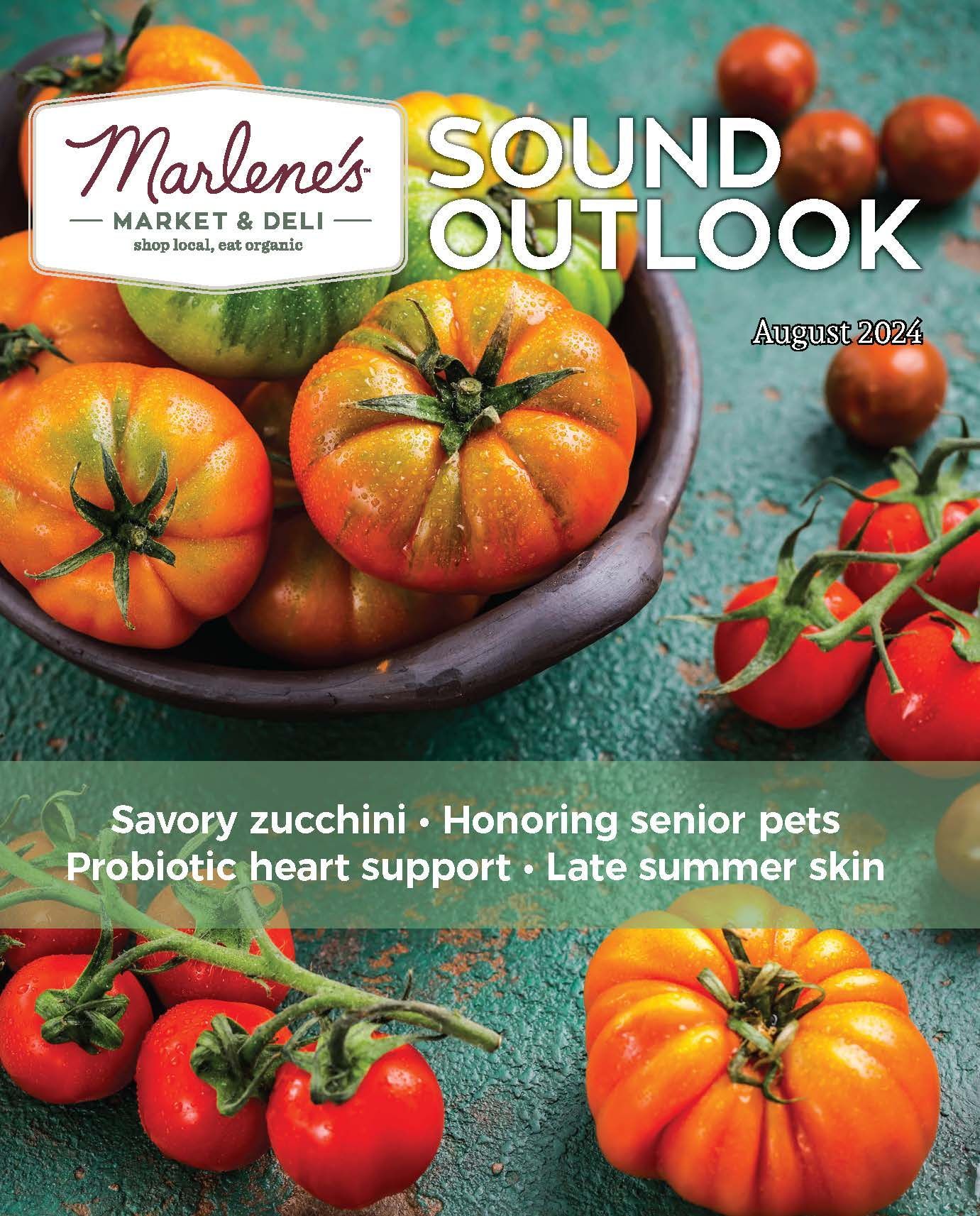 Marlene's Market & Deli publication cover with tomatoes; includes 