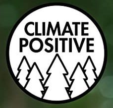 Black and white circular logo. Reads 