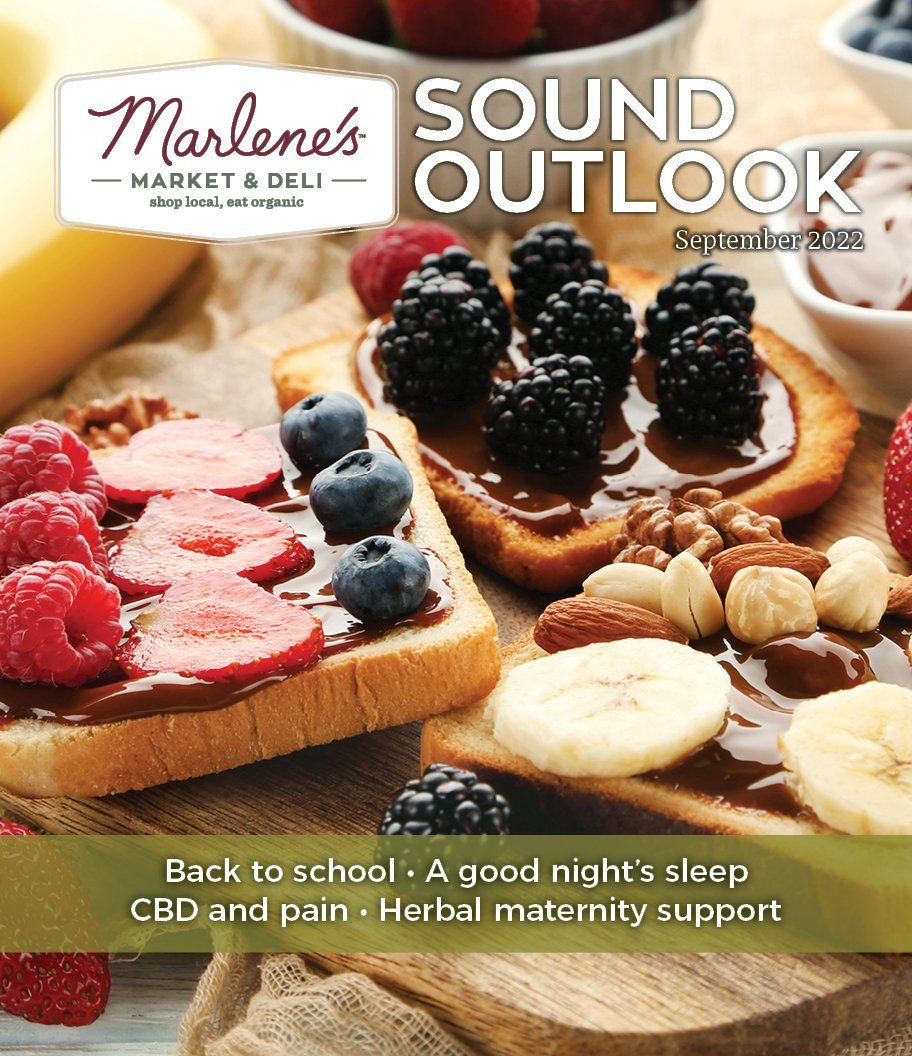 Marlene's Market & Deli ad: toast topped with berries and nuts; headline 