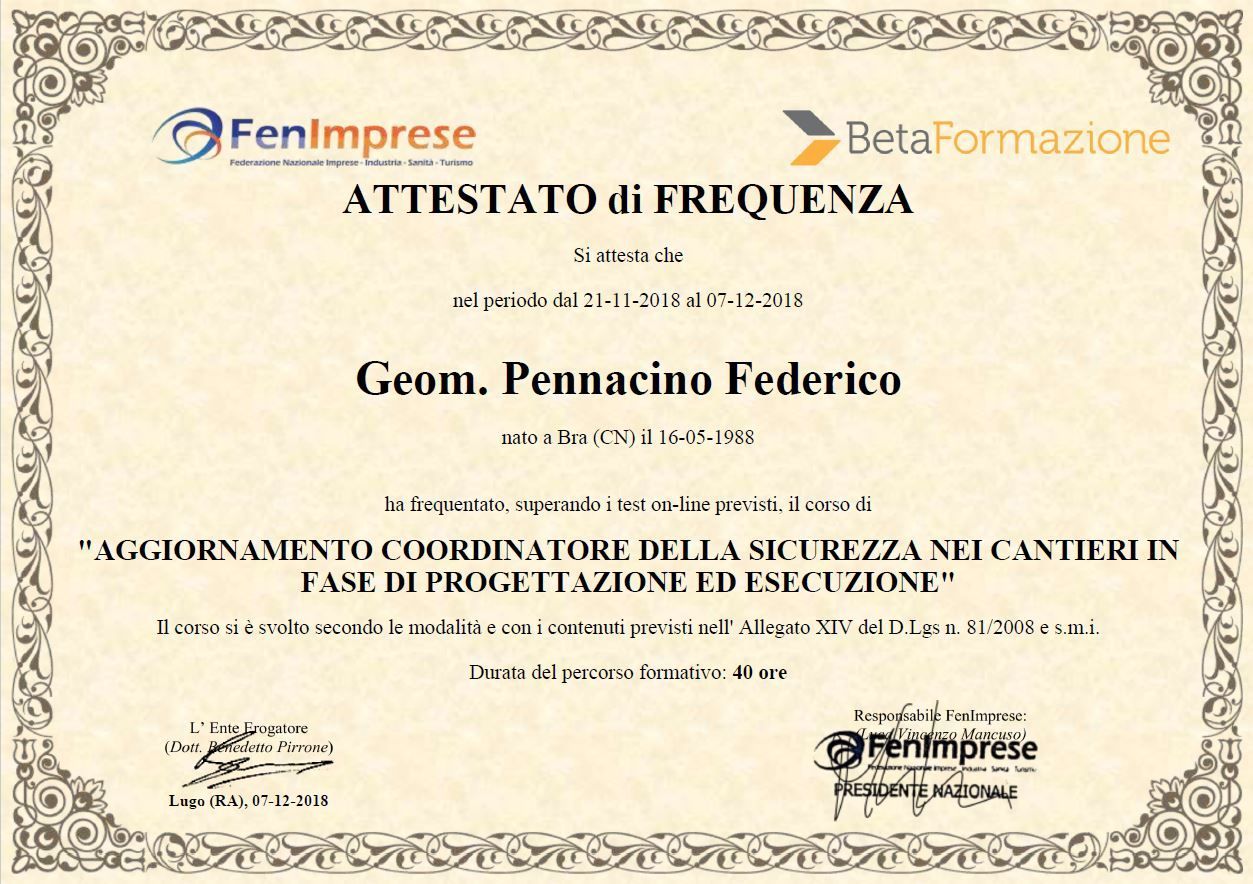 Attestato CSE_Pennacino_2018