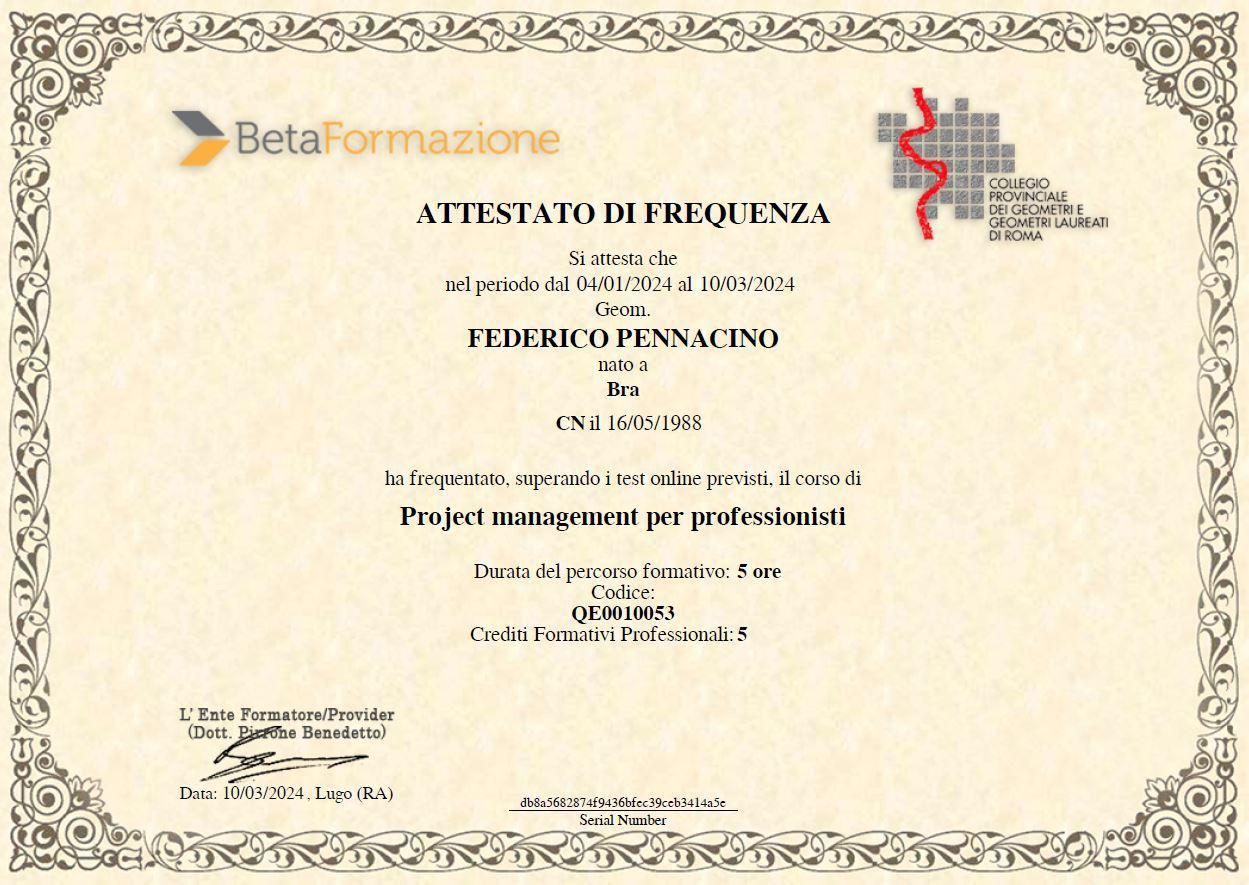 Attestato_Pennacino_Project Managment base