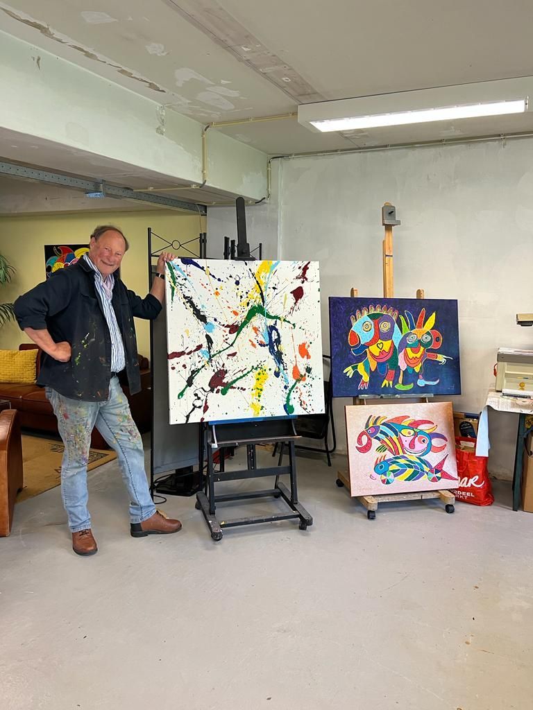 De schilder in zijn atelier