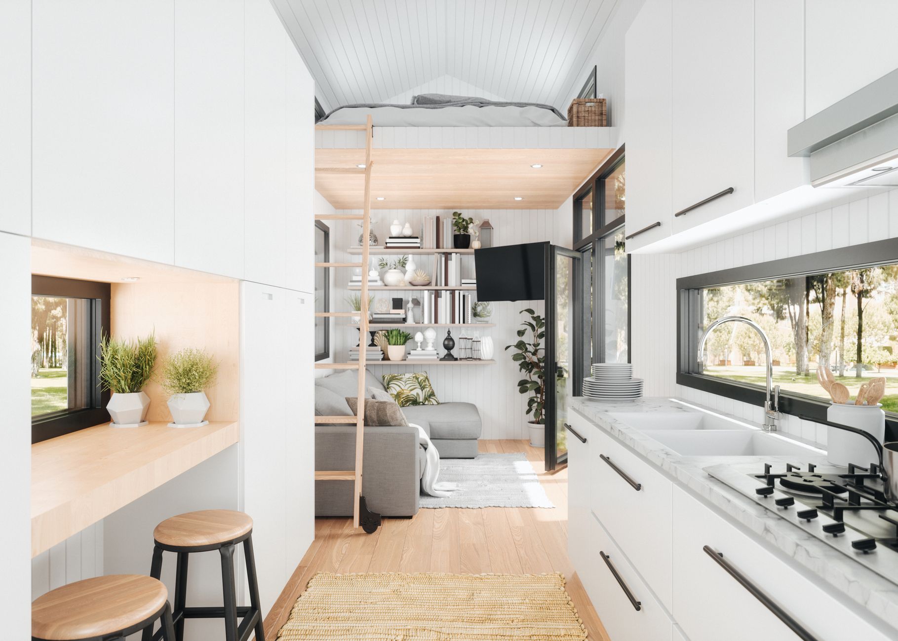 Tiny House Modern Interior Design – Concord, CA – JJC Design Build Inc.