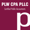 PLW CPA PLLC logo with a large white