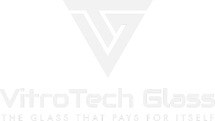 VitroTech Glass logo with a V-shaped emblem and tagline 
