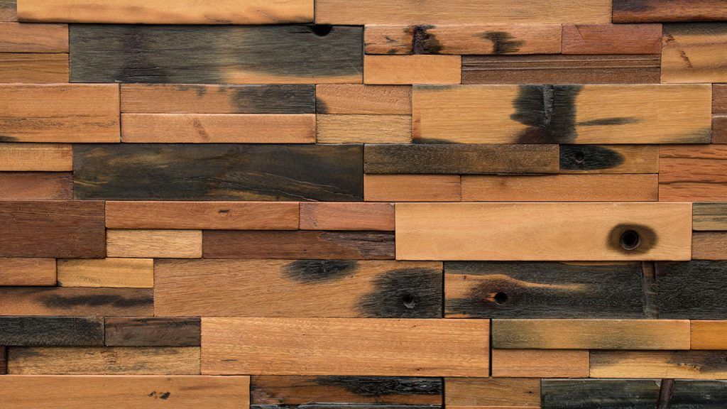 Reclaimed Wood Multi-panels Realstone Veneer for Fireplace