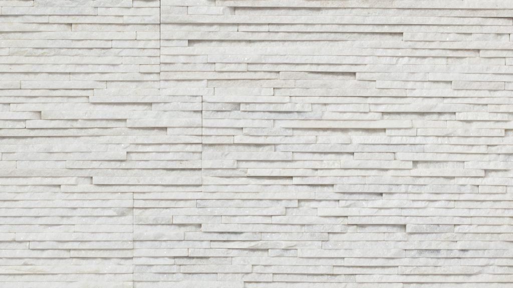 Thin Arctic White Angled Realstone Veneer for Fireplace