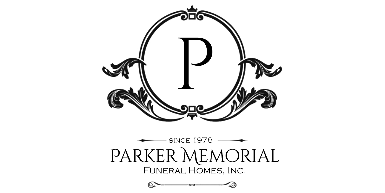 Parker Memorial Funeral Homes logo with 