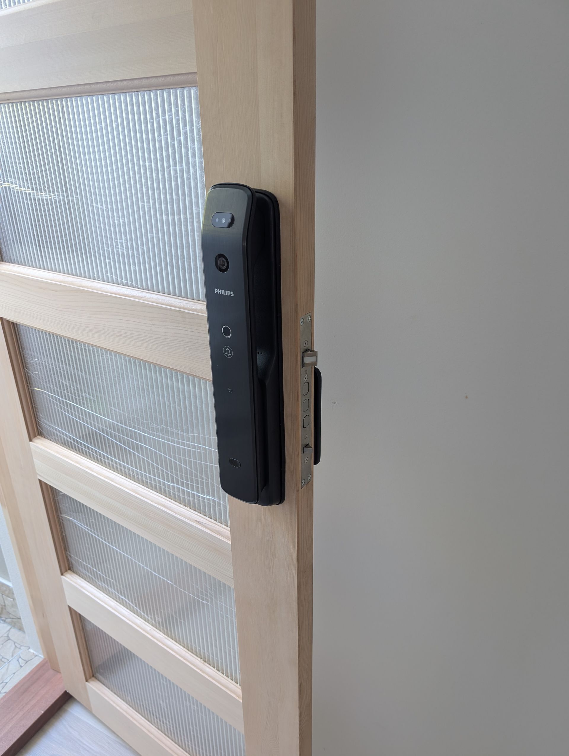 A Black Smart Lock Mounted — Above and Beyond Locksmiths in Hope Island, QLD
