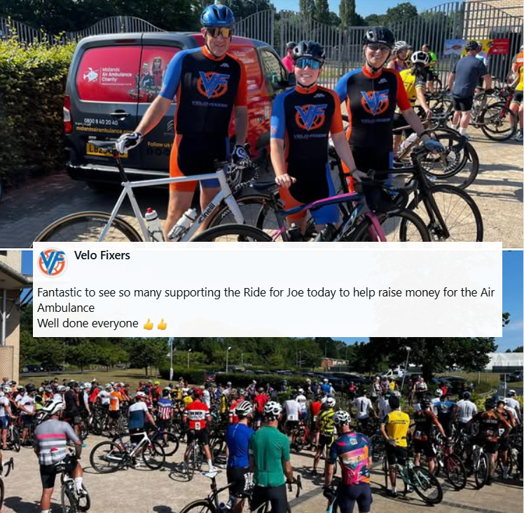 Ride for joe 
https://www.facebook.com/events/2234167797028095/
http://www.velofixers.uk
http://www.velofixers.uk/contactus
http://www.velofixers.uk/services
http://www.velofixers.uk/cinellimichedealer
Bike Repairs
BICYCLE MECHANIC
BICYCLE REPAIRS LOCAL
 B63 3UD
Cradley Heath B64 5AL
WV14 6AE
B70 8NS
Leisure Lakes
https://www.facebook.com/cyclingtimetrials