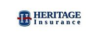 Heritage Insurance logo with blue "H" symbol and text.