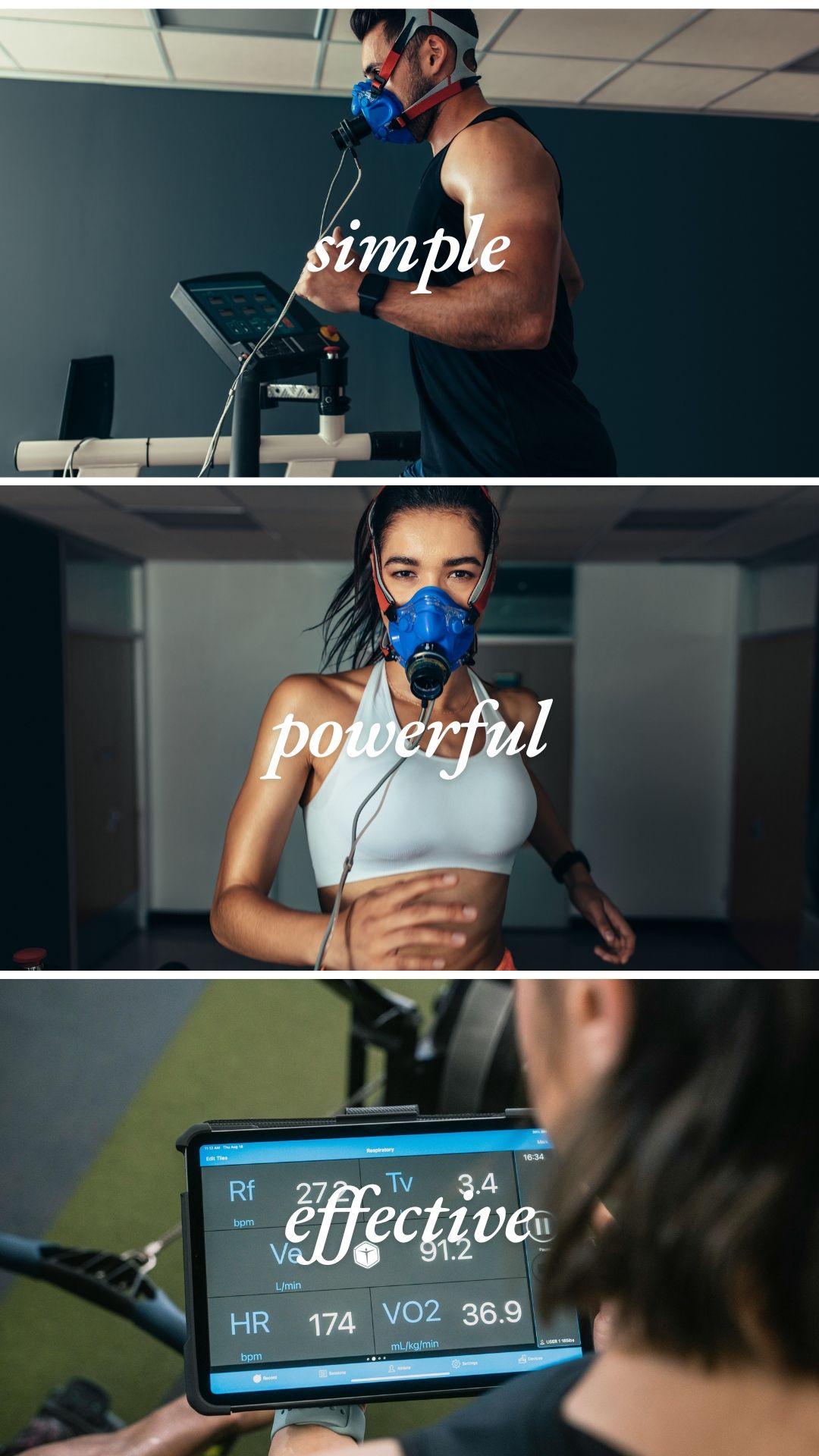 VO2 max testing in progress