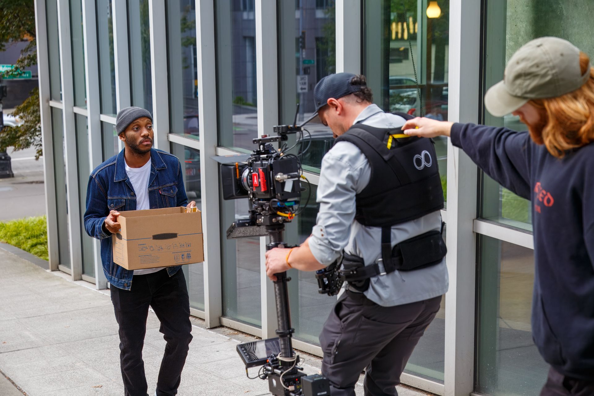 Tacoma video production company shooting on a downtown street