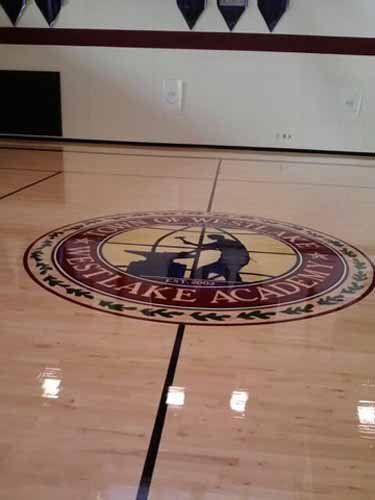 Staining Floors ─ Court Floor in Fort Worth, TX