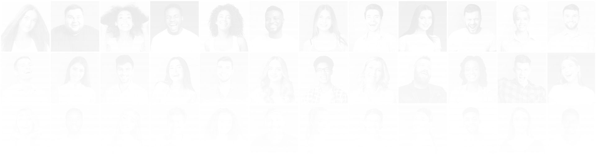 White background of several faces | Motorized Solutions