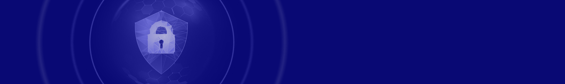 Lock in Shield on Blue Background | Motorized Solutions