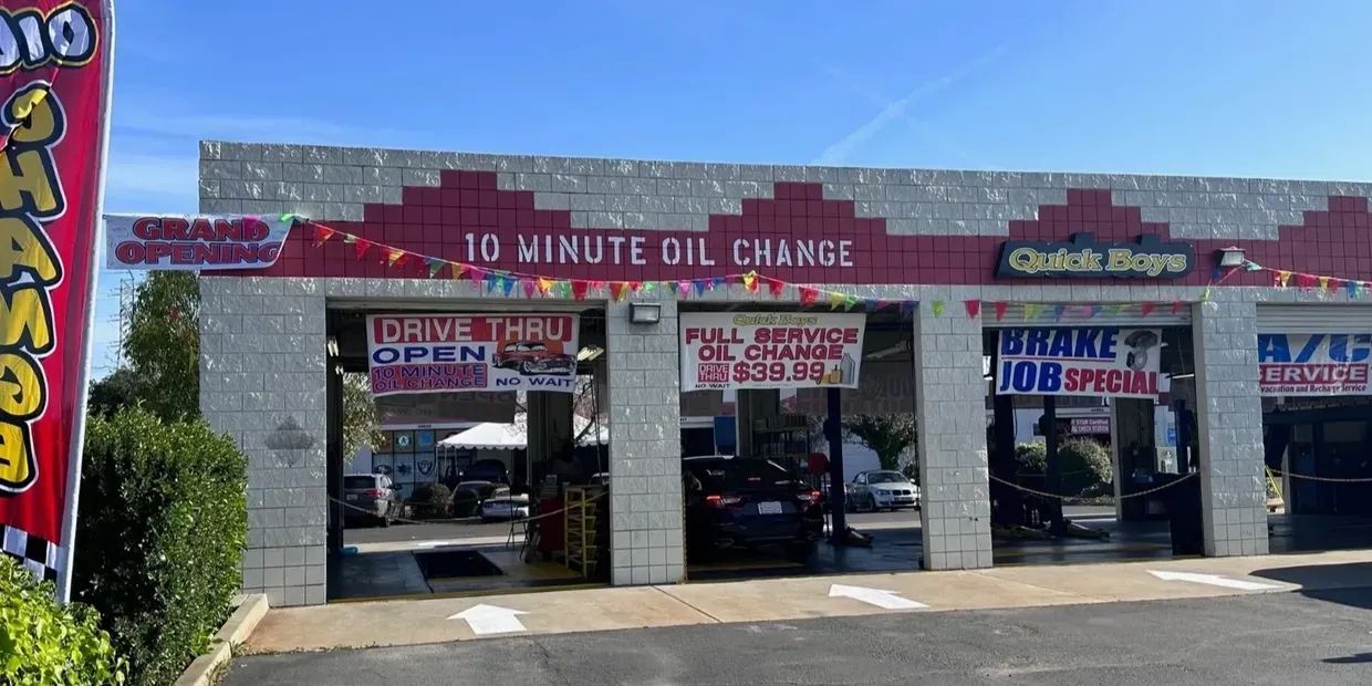 A car wash with a sign that says