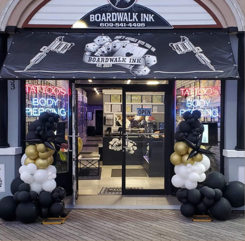 The front of a boardwalk ink tattoo shop