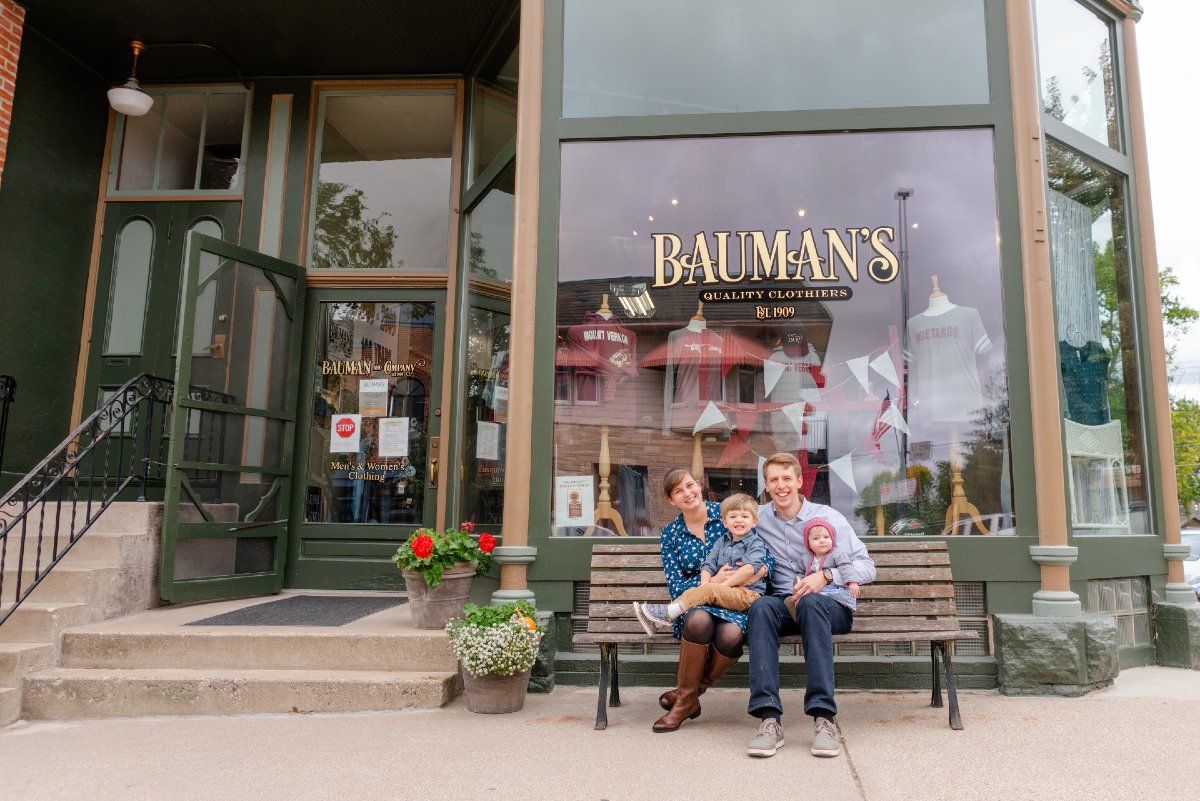 current bauman's owners josh and olivia randall