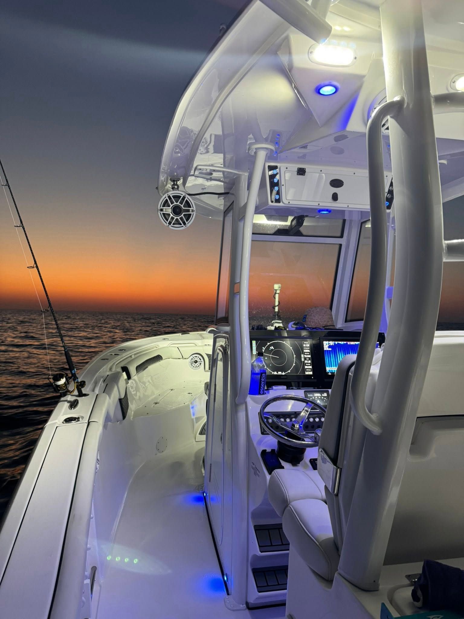 Family outing on pontoon.