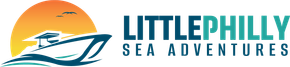 Logo of a boat on water in front of a sunset, text reads "Little Philly Sea Adventures."