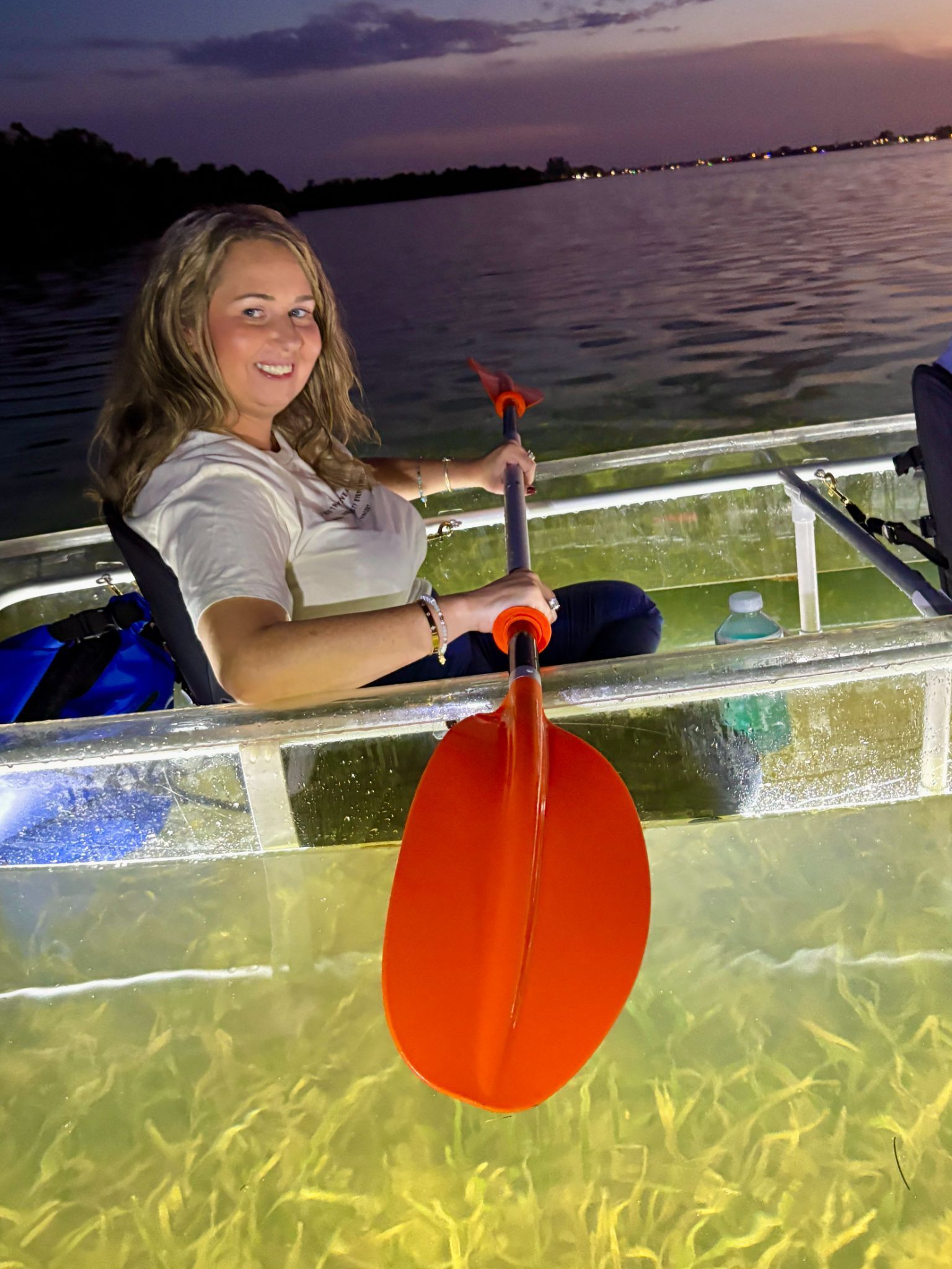 Family outing on pontoon. 