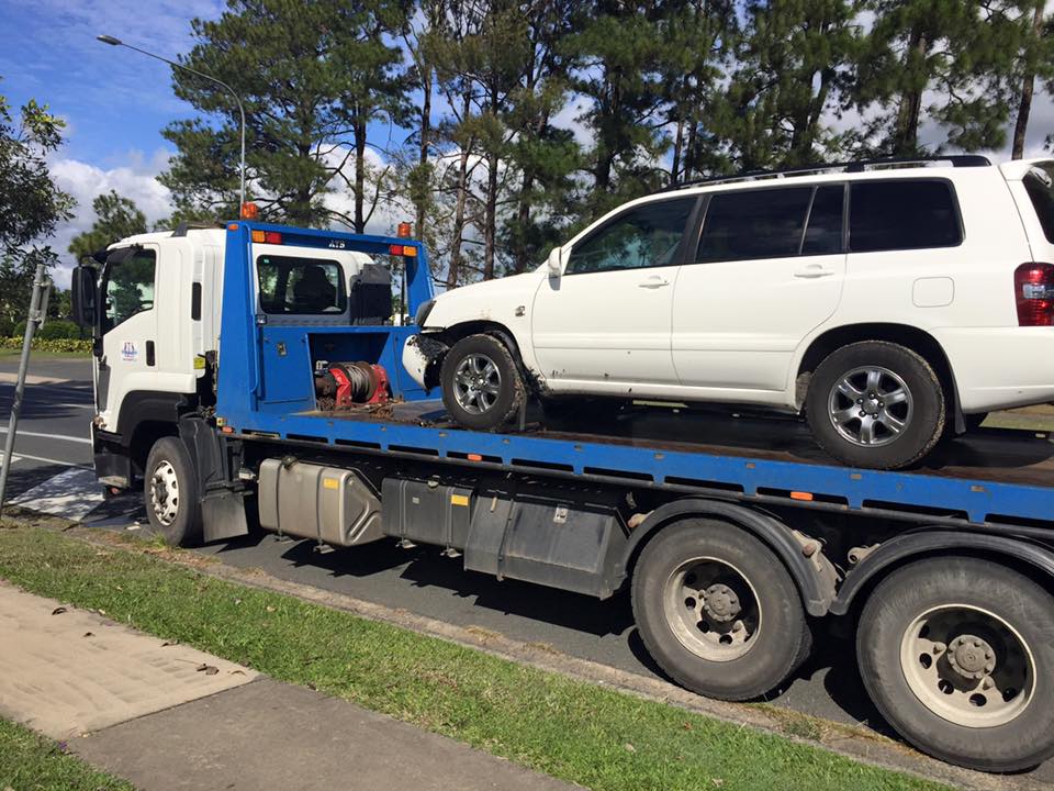 Car on a Tilt Tray — Tilt Tray in Paget QLD