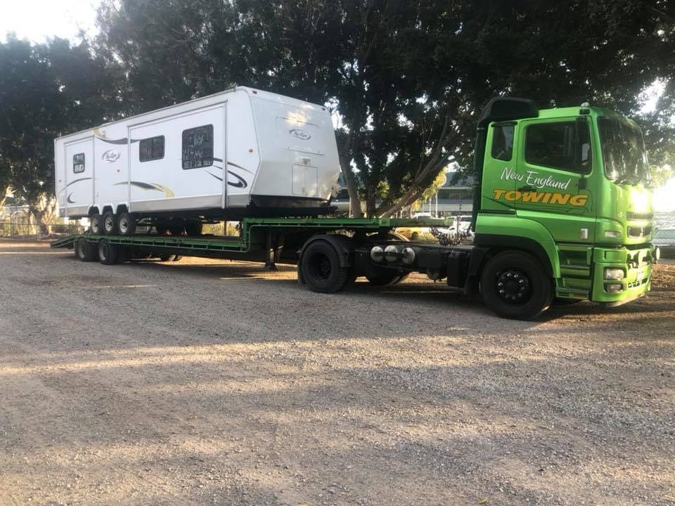 Transporting a Trailer Van — Towing Services in Armidale, NSW
