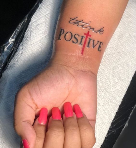 Think Positive Tattoo