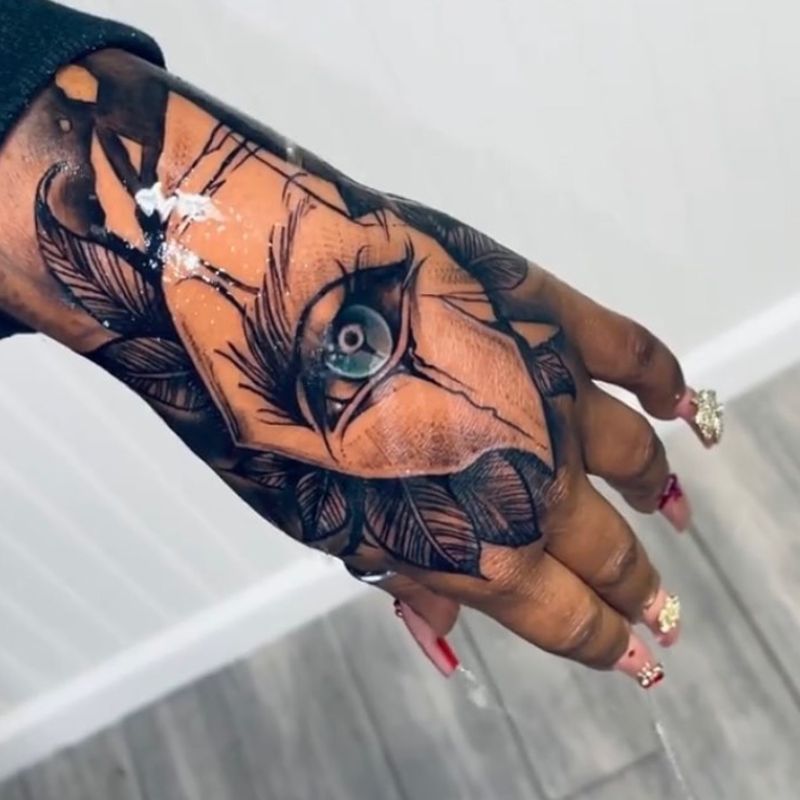 Eye Tattoo On Hand