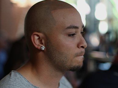 man with pierced ears